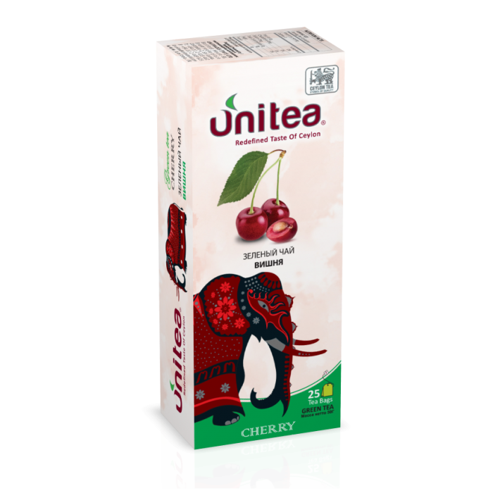 Unitea Зеленый чай ВИШНЯ 25пак