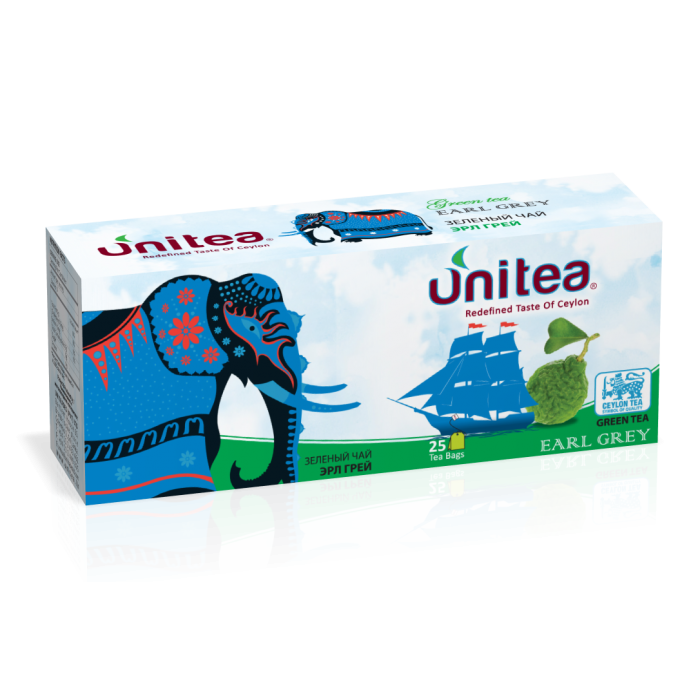 Unitea Зеленый чай ЭРЛ ГРЕЙ 25пак