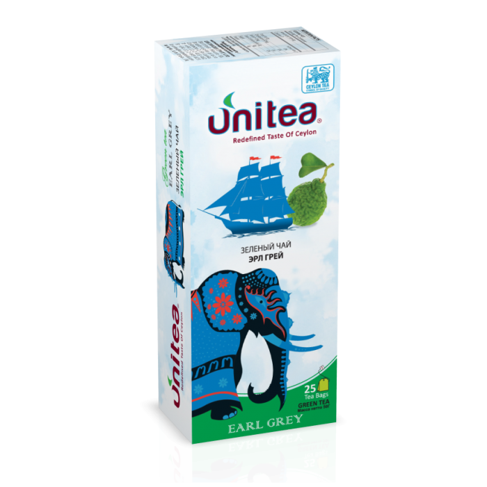 Unitea Зеленый чай ЭРЛ ГРЕЙ 25пак