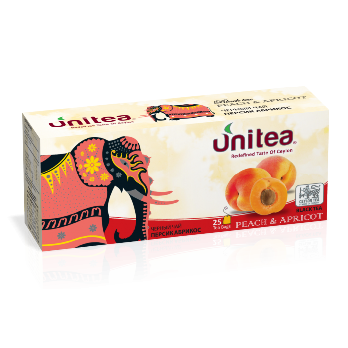 Unitea Черный чай ПЕРСИК 25пак