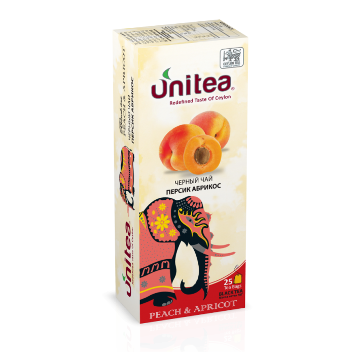 Unitea Черный чай ПЕРСИК 25пак
