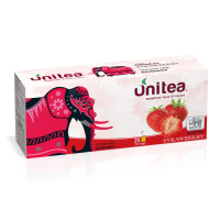 Unitea Черный чай КЛУБНИКА 25пак