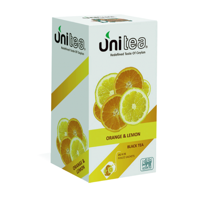 Unitea Черный чай Лимон Апельсин 25саше