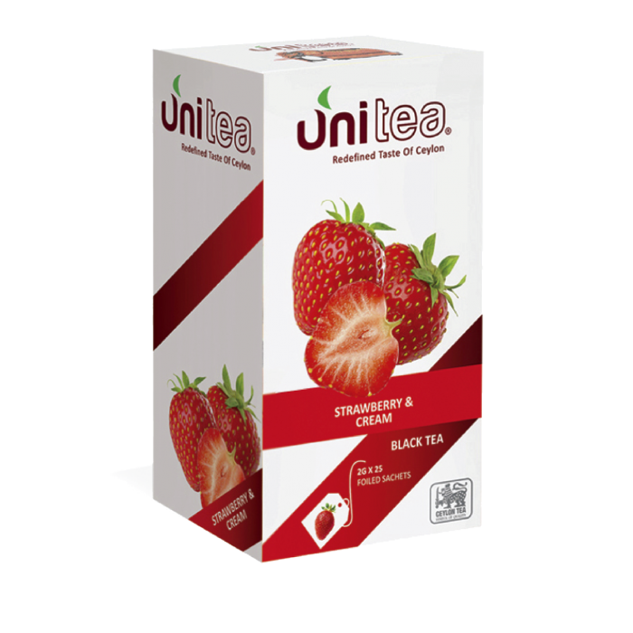 Unitea Черный чай Клубника 25саше